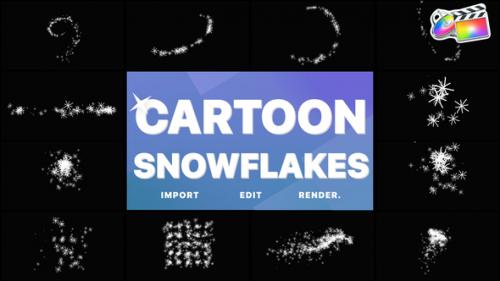 Videohive - Cartoon Snowflakes And Snowfalls | FCPX - 36214248 - 36214248