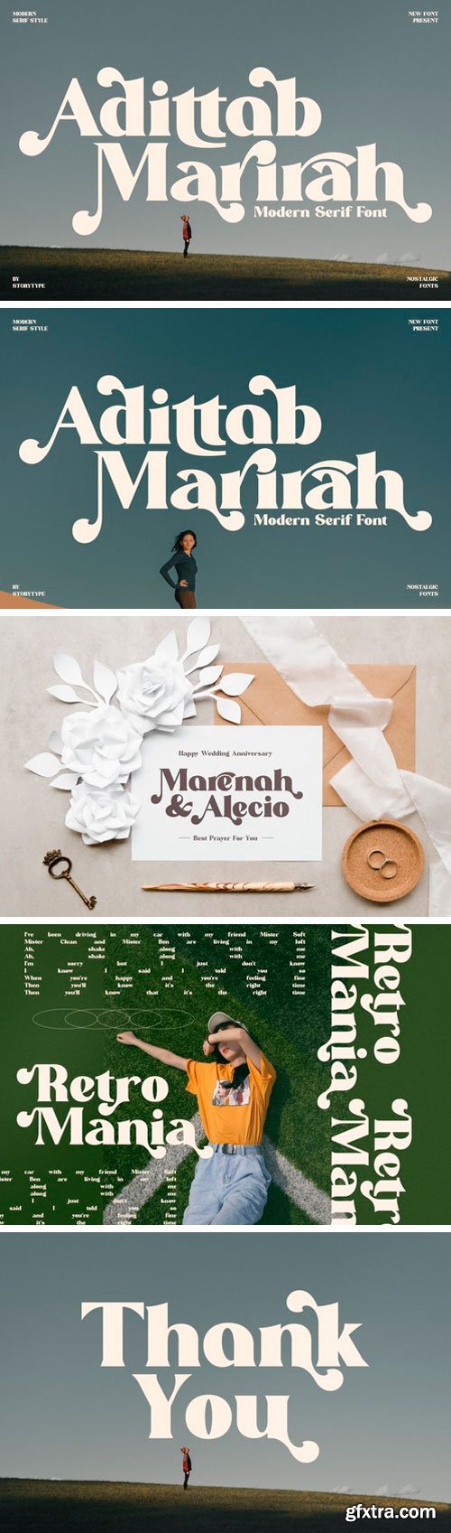 Adittab Marirah Serif Font