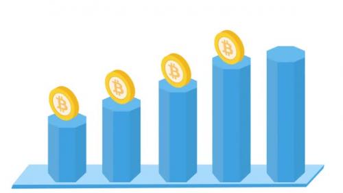 Videohive - Bitcoin Isometric Growth Graph - 36672491 - 36672491