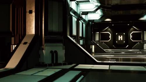 Videohive - Realistic Futuristic Scifi Spaceship Corridor - 36679629 - 36679629