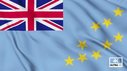 Videohive - Tuvalu Flag Waving Slowly Looped - 36679670 - 36679670