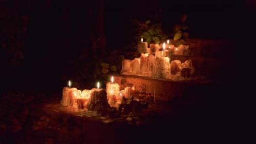 Videohive - Candles Burning in the Dark - 36633599 - 36633599