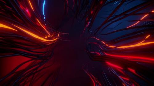 Videohive - Neon Wires Tunnel 03 - 36638173 - 36638173