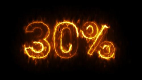 Videohive - Flaming Sale Animated Banner 30 Percent - 36661778 - 36661778