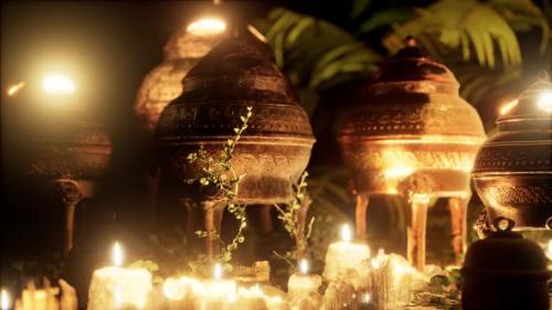 Videohive - Golden Altar with Candles at Night - 36662822 - 36662822