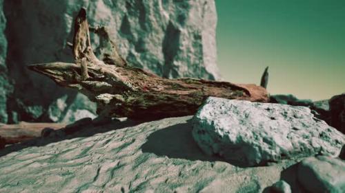 Videohive - Hyperlapse of Deserted Beach and Rocky Cliff - 36662890 - 36662890