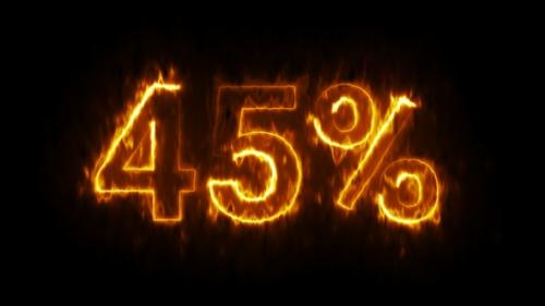 Videohive - Flaming Sale Animated Banner 45 Percent - 36669802 - 36669802