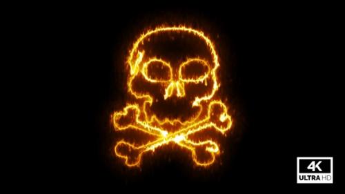 Videohive - Fire Burning Skull V1 - 36645987 - 36645987