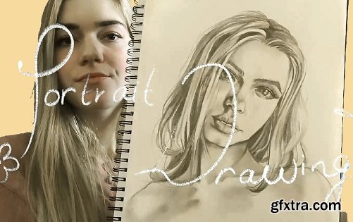 Realistic Portret Drawing With Kim ter Horst (woman face)