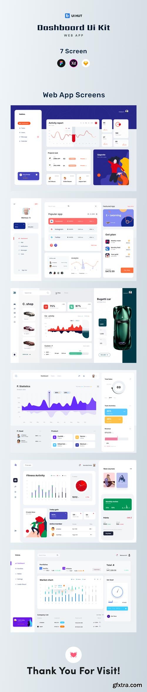 UiHut - Dashboard UI Kit - 8735