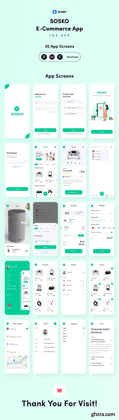 UiHut - SUSKO Ecommerce App UI Kit - 10692