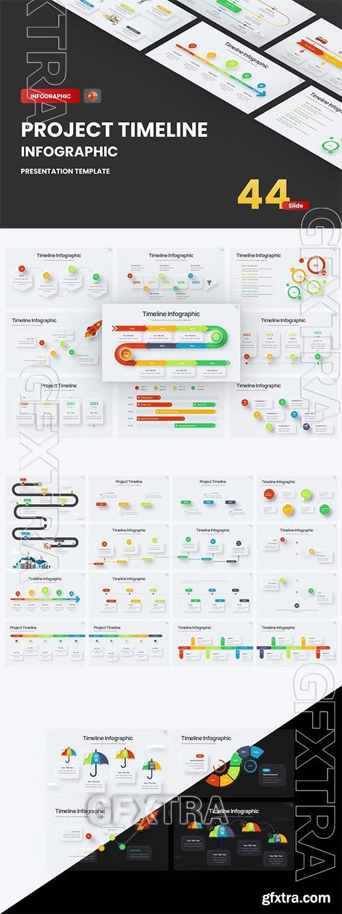 Project Timeline Neumorph 3 PowerPoint Template 5DW2GQN