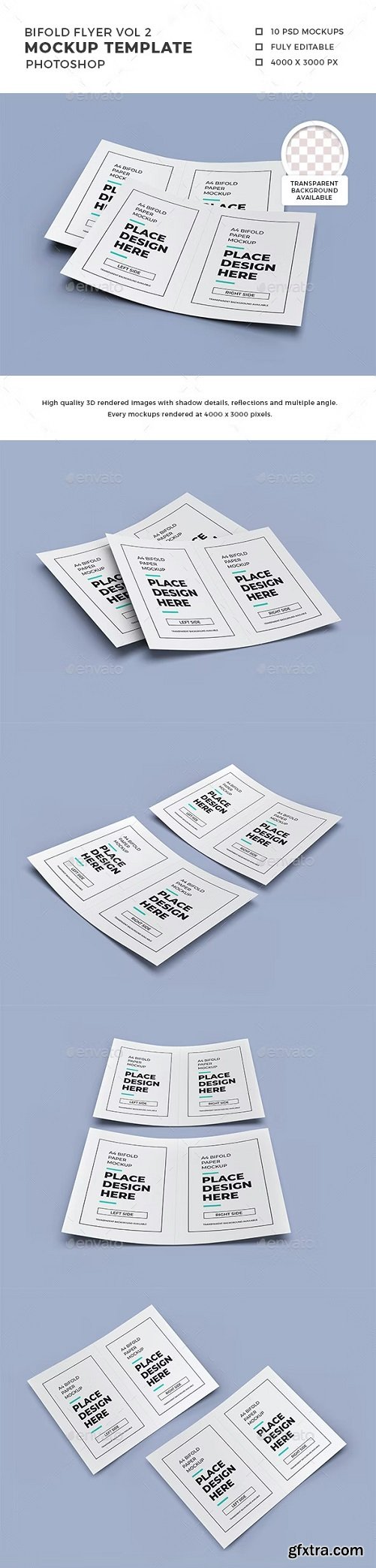 Bifold Flyer Mockup Template Set Vol 2