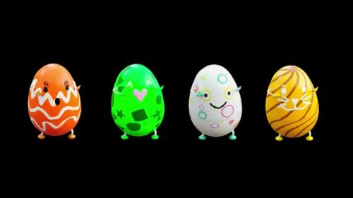 Videohive - 19 Easter Day Eggs Dancing HD - 36692963 - 36692963