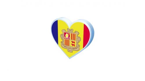 Videohive - Andorra Flag Heart Shape - 36718660 - 36718660