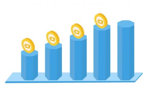 Videohive - Dash Coin cryptocurrency Isometric Growth Graph - 36719570 - 36719570