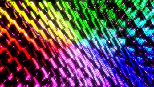 Videohive - bright full color glowing glowing stripes wave for background - 36721081 - 36721081