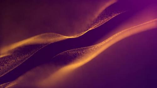 Videohive - Purple and Yellow Particles Wave Effect Animation 4K - 36689060 - 36689060