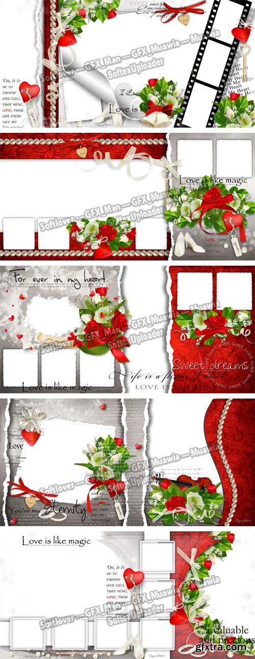 Wedding Romantic Photo Album PSD Templates