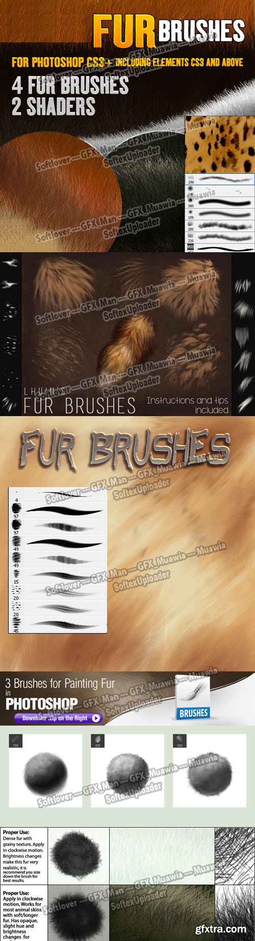 Amazing Collection of Fur Brushes for Photoshop