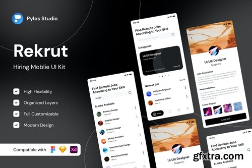 Rekrut - Hiring Mobile App UI Kits