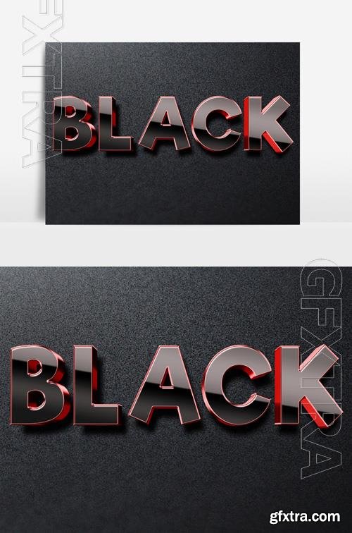 Psd Text 3D very beautiful Black