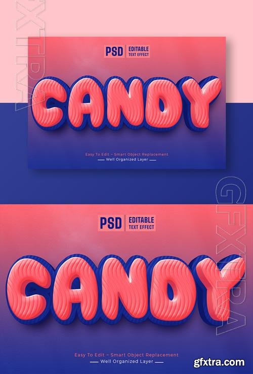 Psd Candy 3d editable text style effect