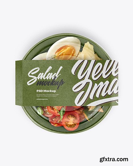 Paper Bowl With Tuna Salad Mockup 95409