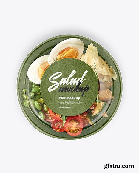 Paper Bowl With Tuna Salad Mockup 95409