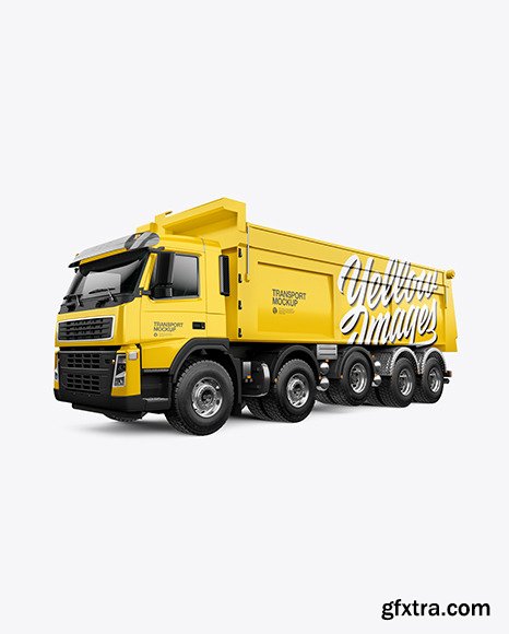 Tipper Truck Mockup - Half Side View 95371