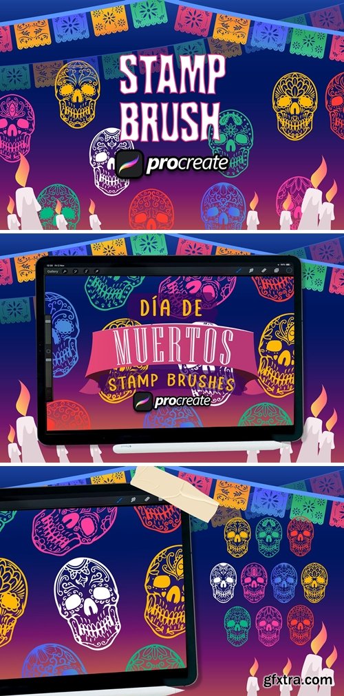 Dia De Muertos Stamp Brush