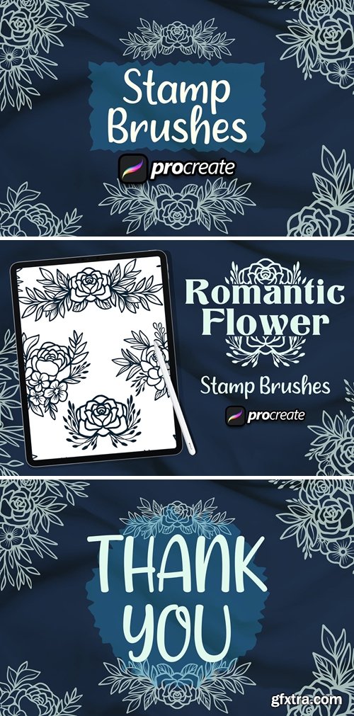 Romantic Flower Stamp Brushes