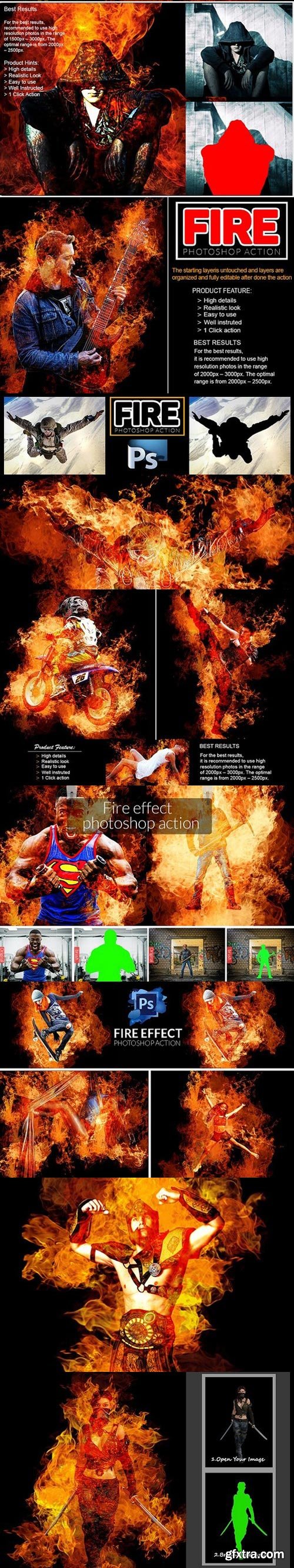 Realistic Fire Photoshop Action