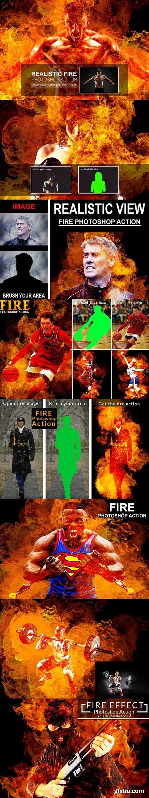 Realistic Fire Photoshop Action