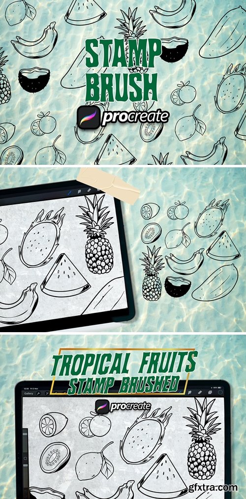 Tropical Fruit Stamp Brush