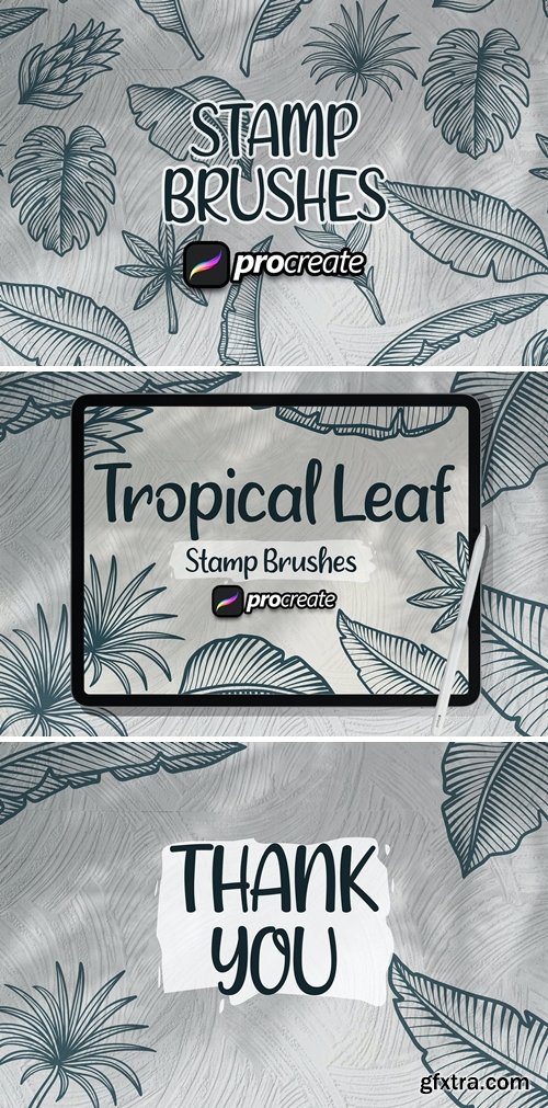 Tropical Leaf Stamp Brush