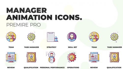 Videohive - Manager & Strategy - Animation Icons (MOGRT) - 36748819 - 36748819