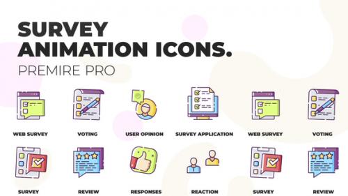 Videohive - Survey & Opinions - Animation Icons (MOGRT) - 36748830 - 36748830