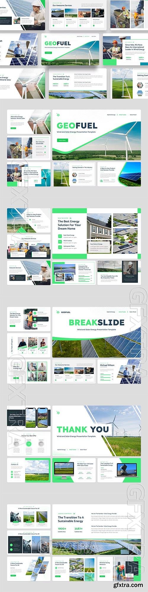 Geofuel - Wind and Solar Energy Powerpoint, Keynote and Google Slides Template