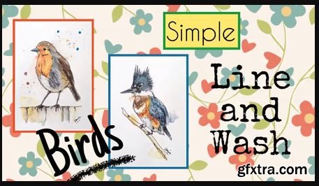 SIMPLE LINE & WASH : BIRDS
