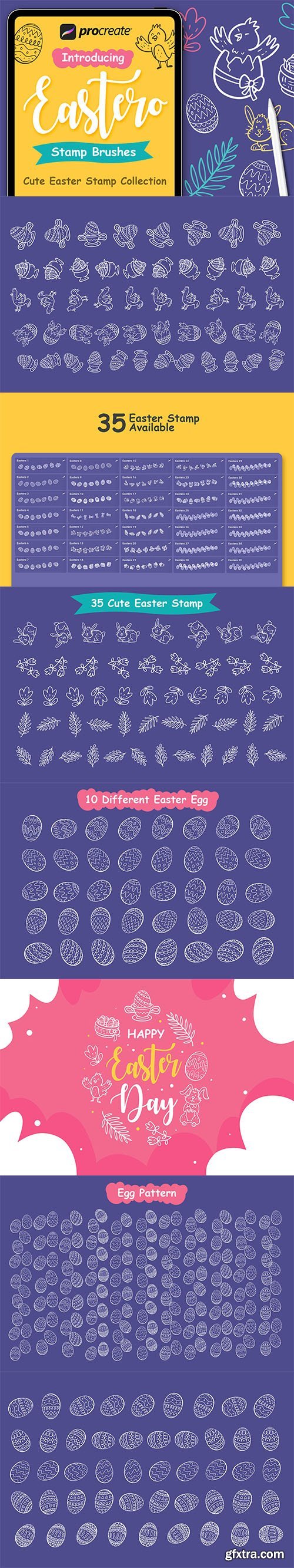 Easter Stamp - Procreate Brushes