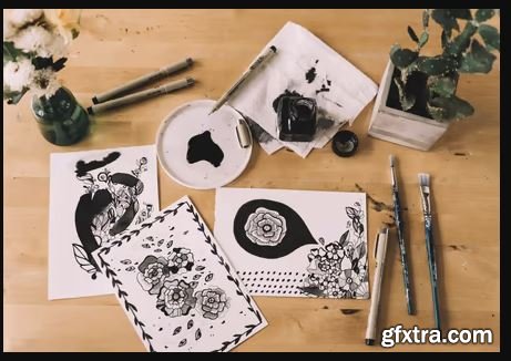 Flower Power Postcard: Pen & Ink Basics