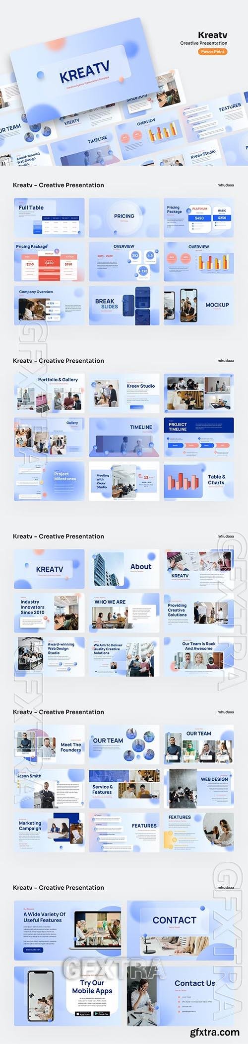 Kreatv - Creative PowerPoint Presentation KMEXNU5