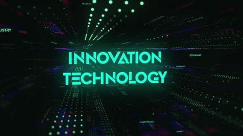 Videohive - Sci Fi Digital Economics Word Innovation Technology - 36746708 - 36746708