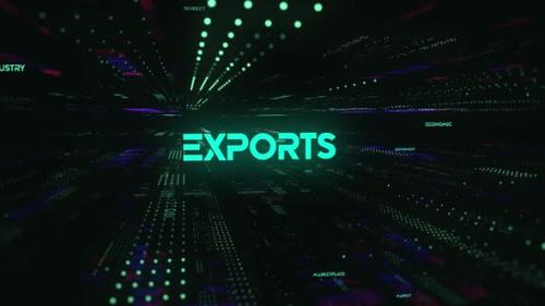 Videohive - Sci Fi Digital Economics Word Exports - 36746738 - 36746738