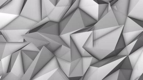 Videohive - Gray Polygon Background Loop - 36746937 - 36746937