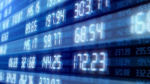 Videohive - Closeup View to the Financial Figures on the 3d Digital Stock Market Board - 36753411 - 36753411