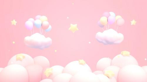 Videohive - Pastel Pink Balloons Sky - 36753620 - 36753620