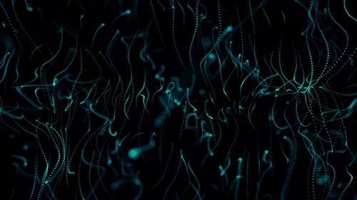 Videohive - cyan color particle wave background. Vd 1649 - 36753894 - 36753894