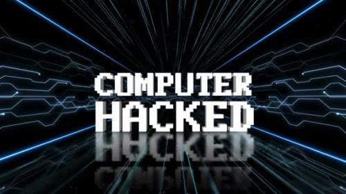 Videohive - Computer Hacked 3D Text in a Tech Room, Loopable - 36756153 - 36756153
